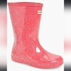 Pink Glitter Hunter Rainboots/Wellies